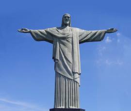 Statue of The Christ of Redeemer in Cordova, Rio de Janeiro, Brazil