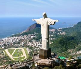 Statue of The Christ of Redeemer in Cordova, Rio de Janeiro, Brazil