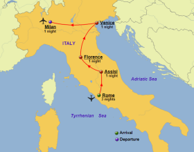 Classic Italy Map