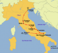 Italian Shrines Map