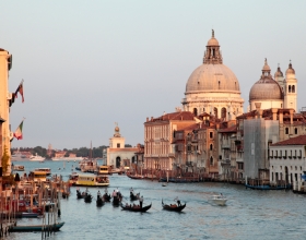 Grand canal of Venice at sunset