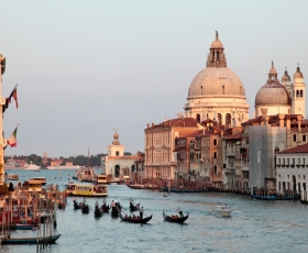 Grand canal of Venice at sunset