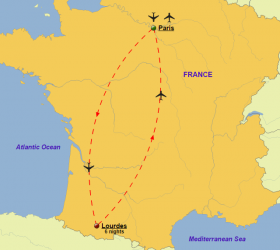 Lourdes - Map