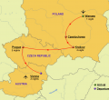 Poland, Czech Republic and Austria - Map