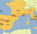 Portugal Spain France and Italy Map