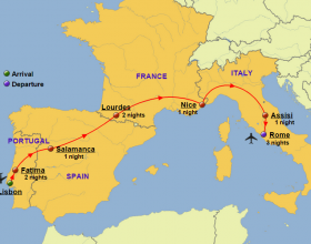 Portugal Spain France and Italy Map