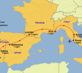 Portugal Spain France and Italy Map