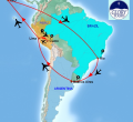 South America tour Map